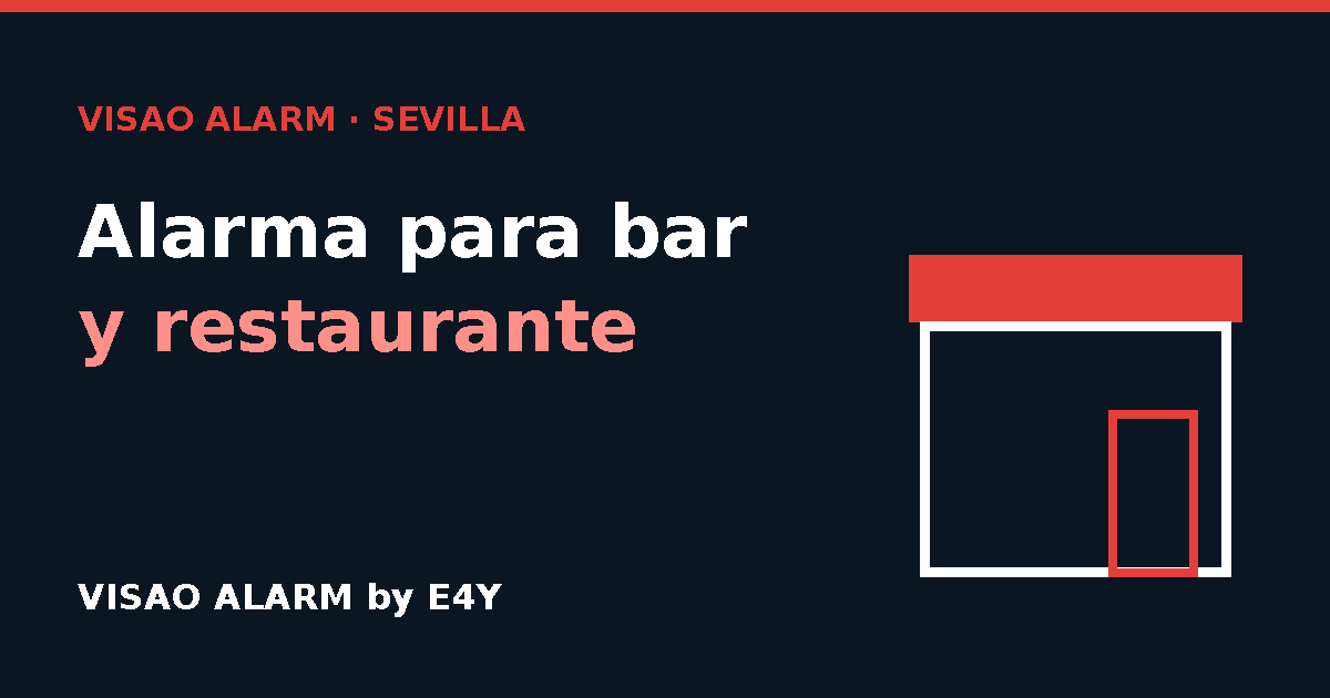 Alarma inalámbrica para bar y restaurante en Sevilla de VISAO ALARM, configurada y probada antes del envío, sin obras